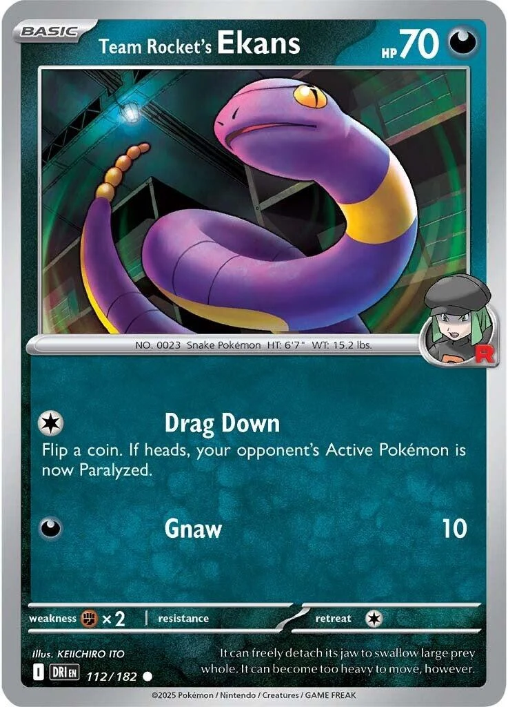 Team Rocket's Ekans (112/182) (SV10: Destined Rivals)