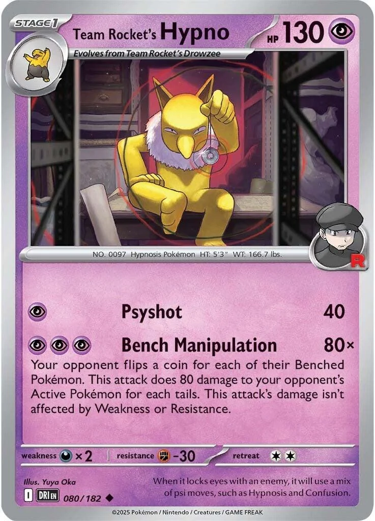 Team Rocket's Hypno (080/182) (SV10: Destined Rivals)