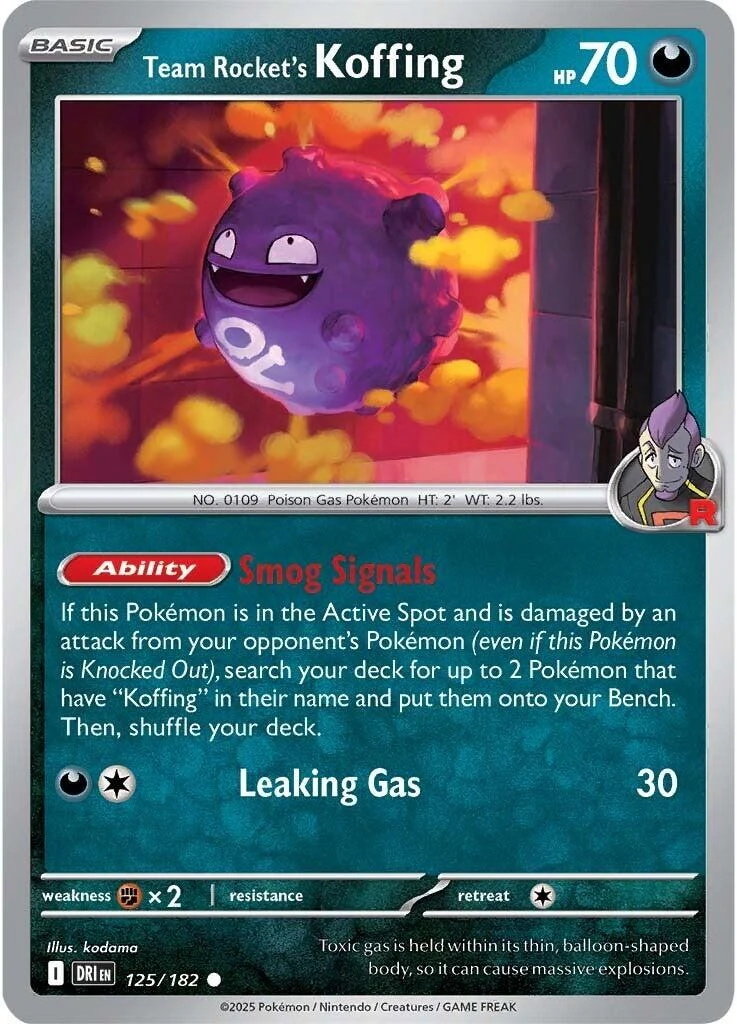 Team Rocket's Koffing (125/182) (SV10: Destined Rivals)