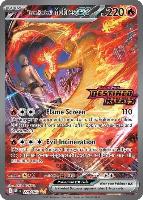 Team Rocket's Moltres ex - 229/182 (Destined Rivals Stamp) (229/182)