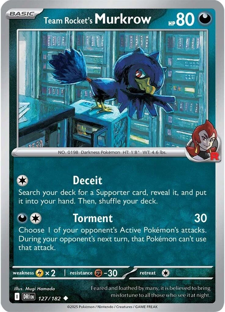 Team Rocket's Murkrow (127/182) (SV10: Destined Rivals)