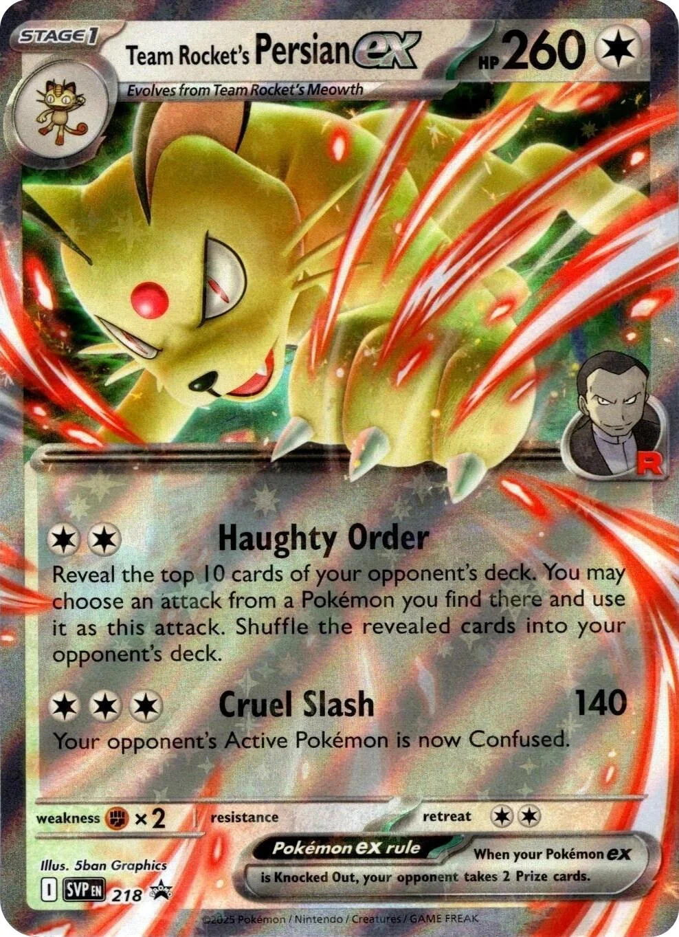 Team Rocket's Persian ex - 218 (218) [SV: Scarlet & Violet Promo Cards]