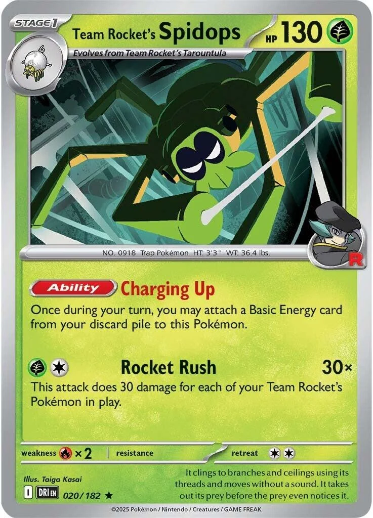 Team Rocket's Spidops (020/182) (SV10: Destined Rivals)