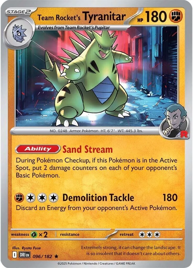 Team Rocket's Tyranitar (096/182) (SV10: Destined Rivals)