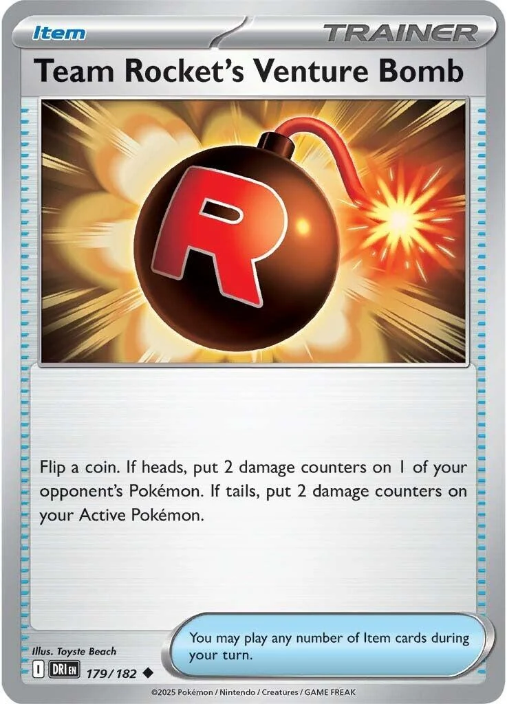 Team Rocket's Venture Bomb (179/182) (SV10: Destined Rivals)