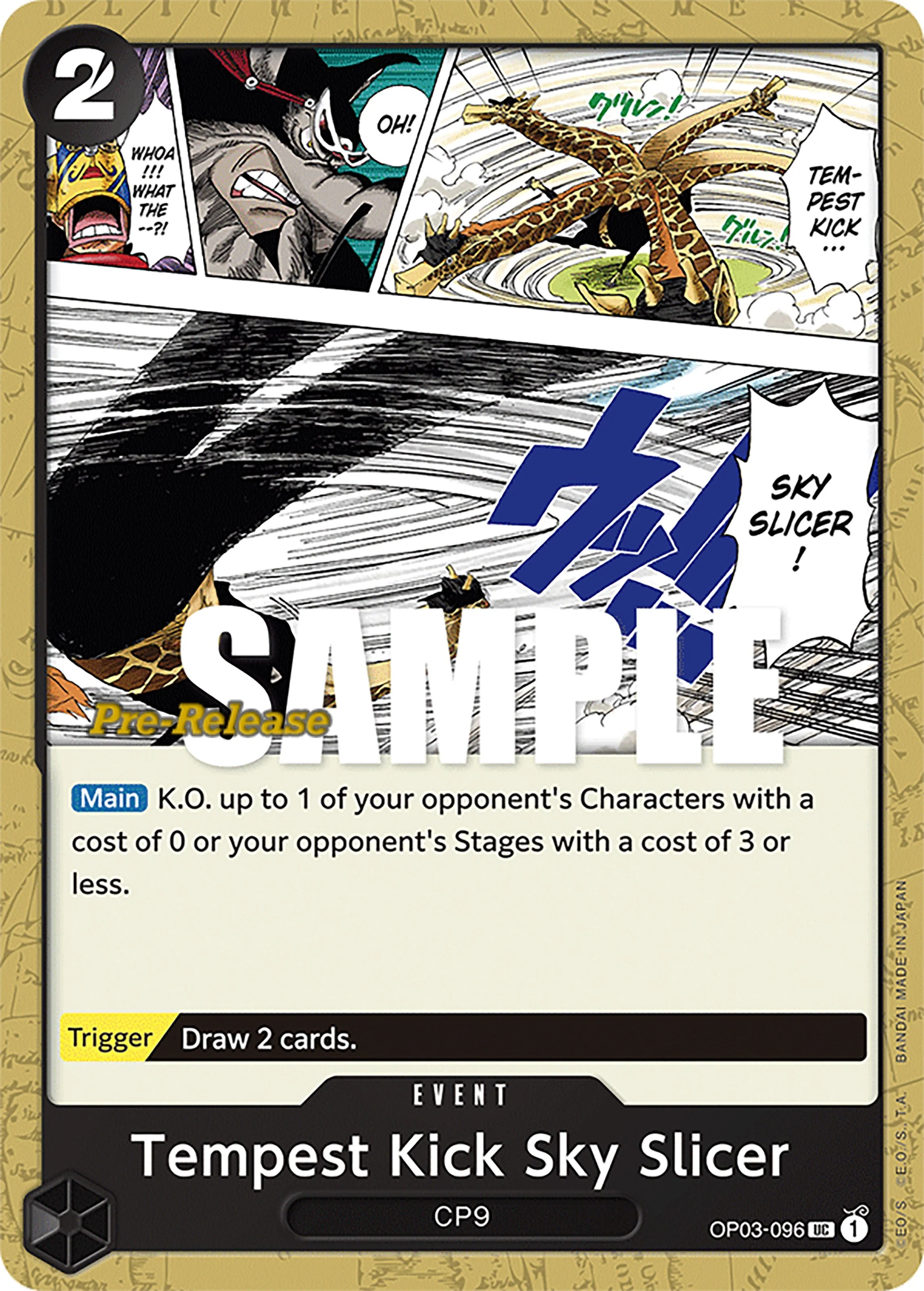 Tempest Kick Sky Slicer (OP03-096) (Pillars of Strength Pre-Release Cards)