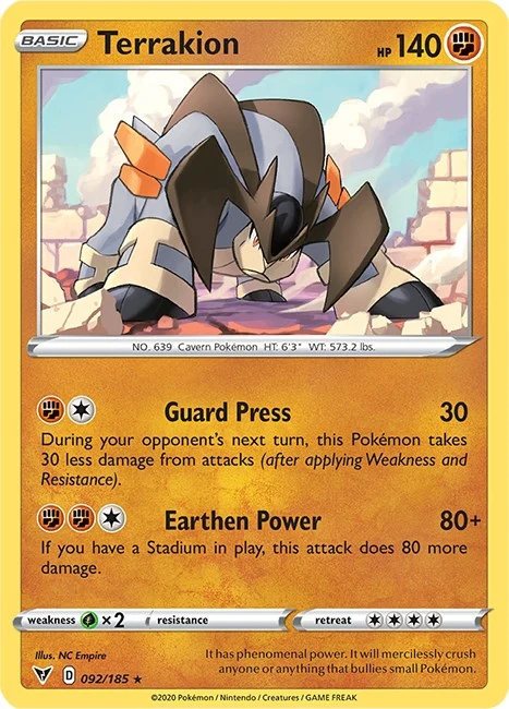 Terrakion (092/185) (SWSH04: Vivid Voltage)