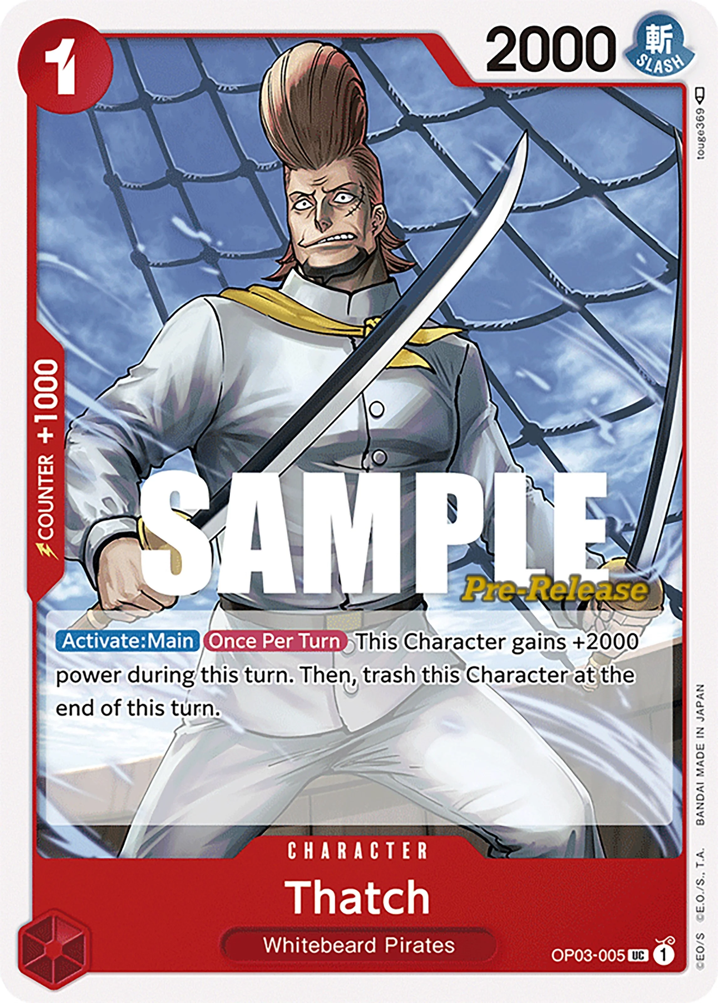 Thatch (OP03-005) (Pillars of Strength Pre-Release Cards)