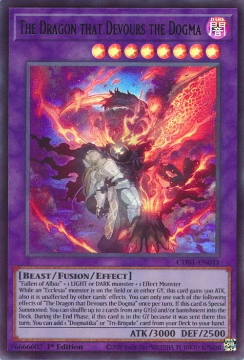 The Dragon that Devours the Dogma (CH01-EN041) (THE CHRONICLES DECK: The Fallen & The Virtuous (All-Foil Edition))