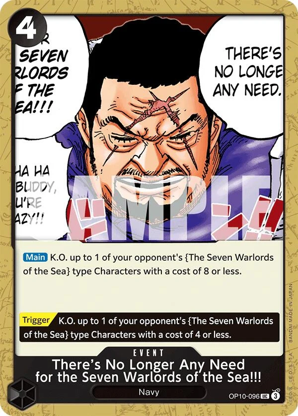 There's No Longer Any Need for the Seven Warlords of the Sea!!! (OP10-096) (Royal Blood)