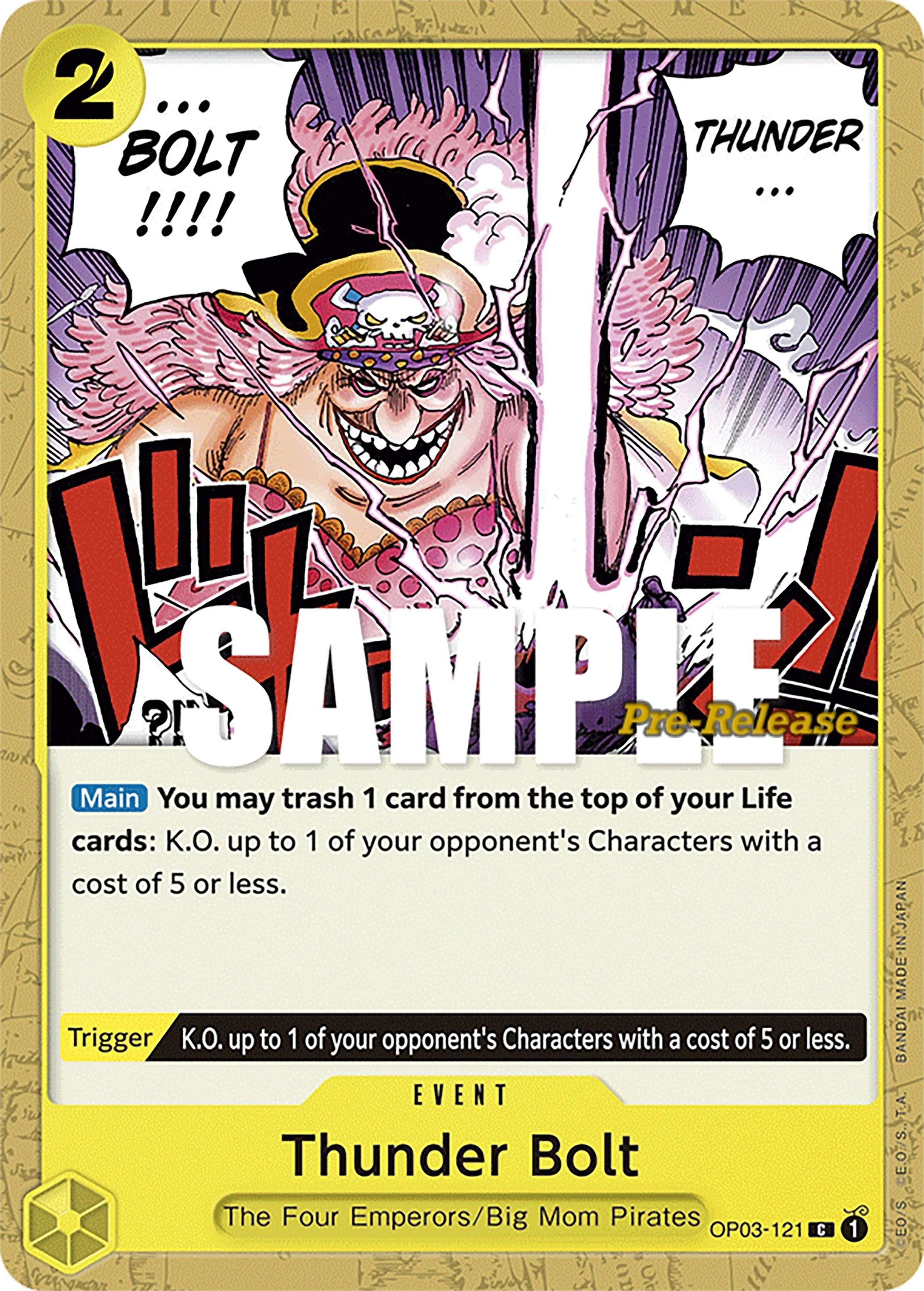 Thunder Bolt (OP03-121) (Pillars of Strength Pre-Release Cards)