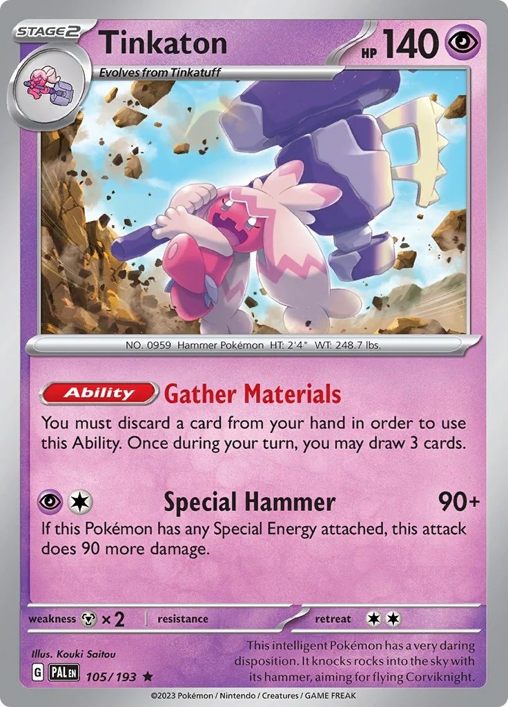 Tinkaton (105/193) (SV02: Paldea Evolved)