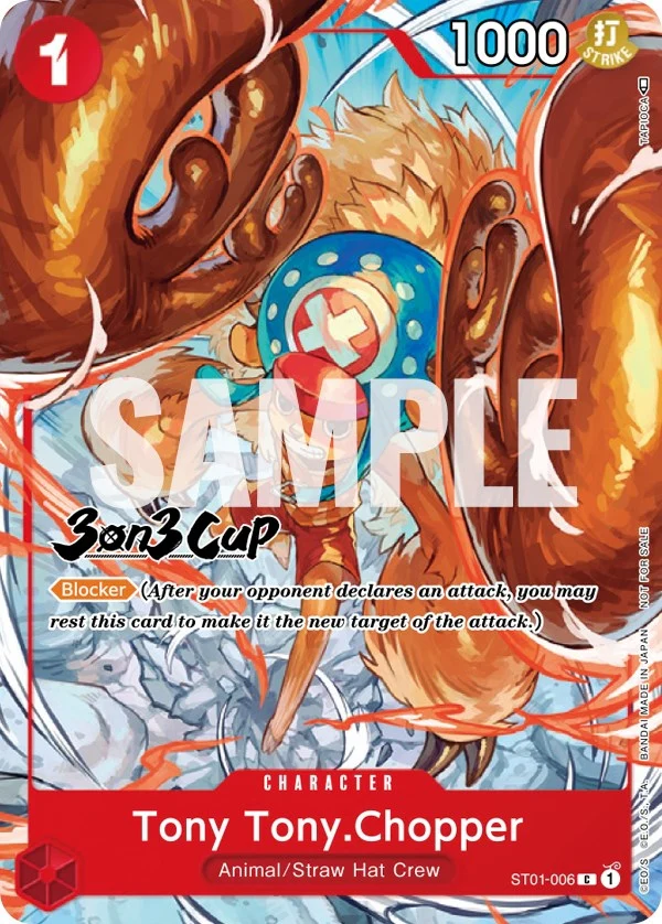 Tony Tony.Chopper (3-on-3 Cup) [Participant] (ST01-006) (One Piece Promotion Cards)