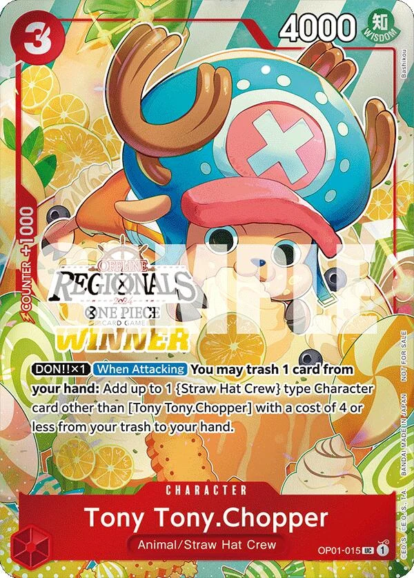 Tony Tony.Chopper (Offline Regional 2024 Vol. 3) [Winner] (OP01-015) (One Piece Promotion Cards)