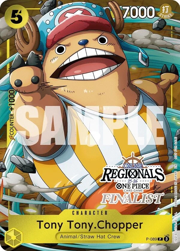 Tony Tony.Chopper (Online Regional Finalist Card Set 2025 Vol.2) (P-089) (One Piece Promotion Cards)