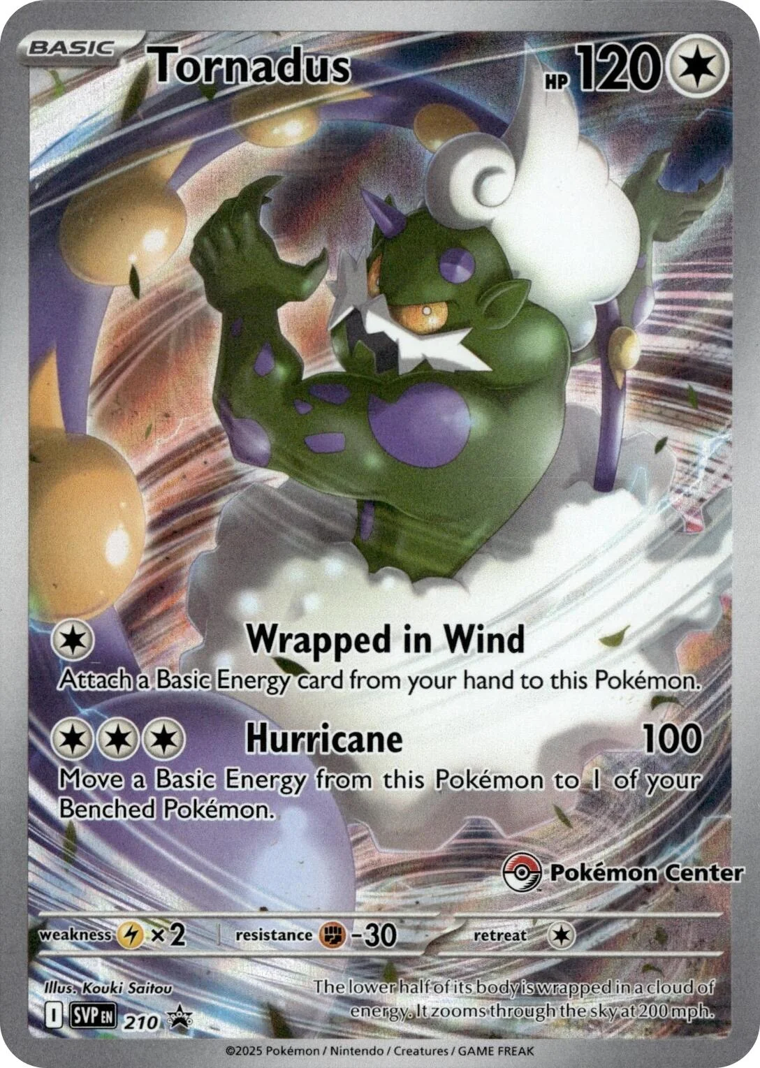Tornadus - 210 (Pokemon Center Exclusive) (210) [SV: Scarlet & Violet Promo Cards]
