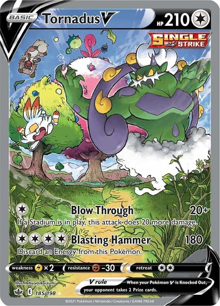 Tornadus V (Alternate Full Art) (185/198) (SWSH06: Chilling Reign)
