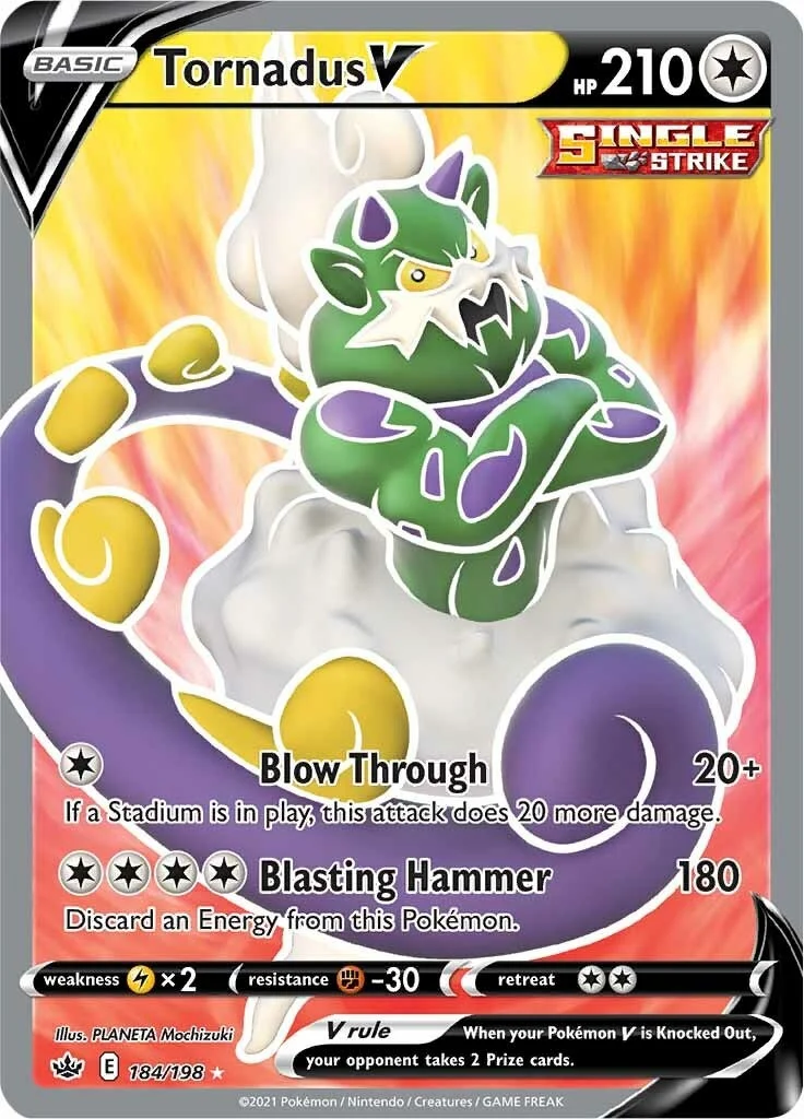 Tornadus V (Full Art) (184/198) (SWSH06: Chilling Reign)