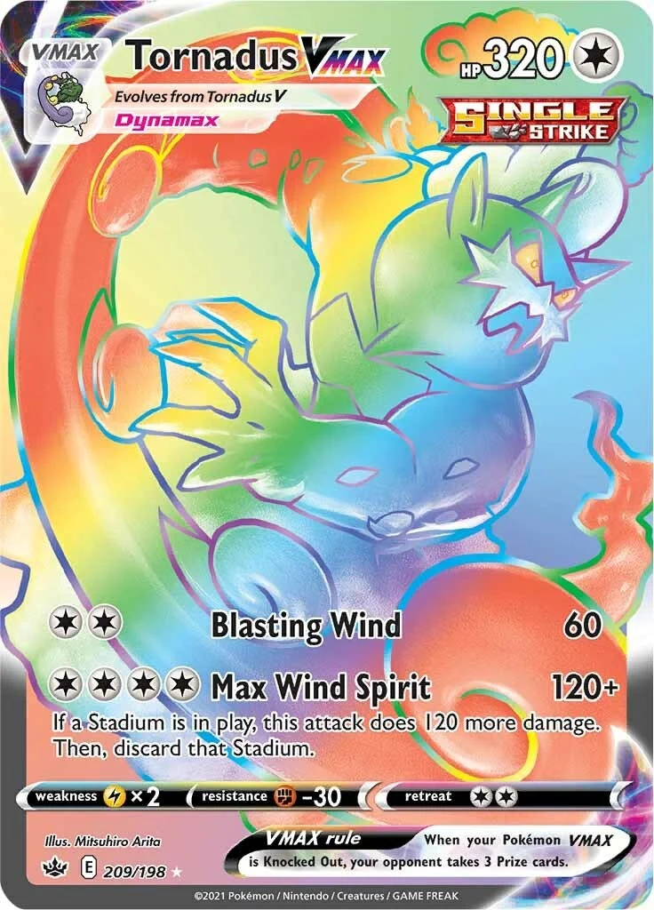 Tornadus VMAX (Secret) (209/198) (SWSH06: Chilling Reign)