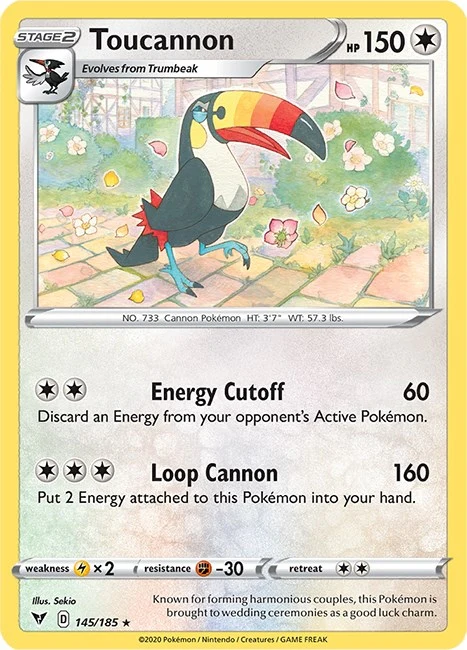 Toucannon (145/185) (SWSH04: Vivid Voltage)