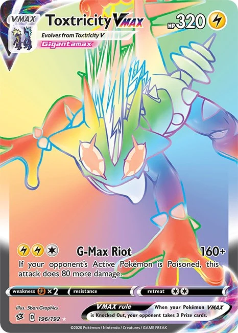 Toxtricity VMAX (Secret) (196/192) (SWSH02: Rebel Clash)