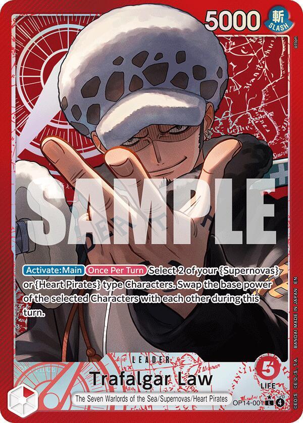 Trafalgar Law - OP14-001 (Alternate Art) (OP14-001) (The Azure Sea's Seven)