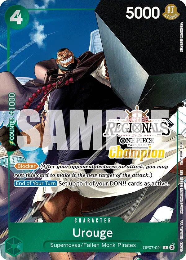 Urouge (Offline Regional Champion Card Set 2025 Vol.1) (OP07-021) (One Piece Promotion Cards)