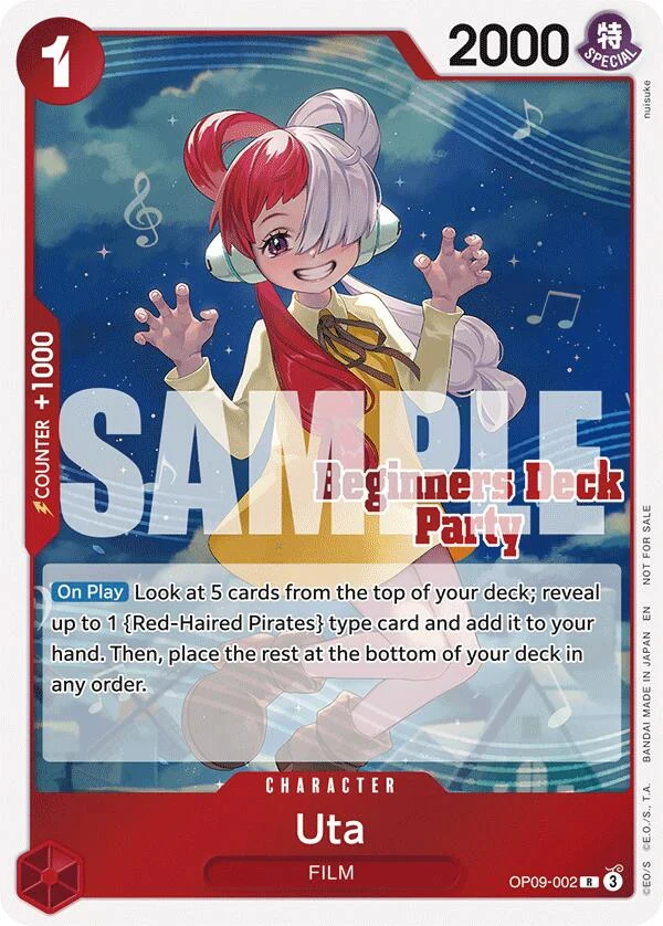 Uta (Beginners Deck Party [ST-23] - [ST-28] Participation Pack) (OP09-002) (One Piece Promotion Cards)