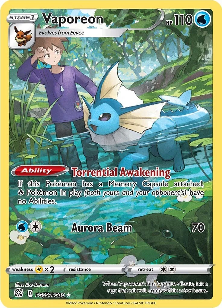 Vaporeon (TG02/TG30) (SWSH09: Brilliant Stars Trainer Gallery)