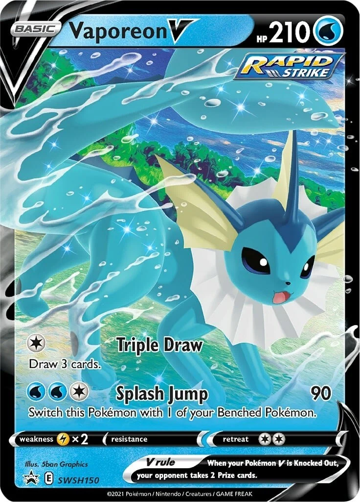 Vaporeon V - SWSH150 (SWSH150) (SWSH: Sword & Shield Promo Cards)