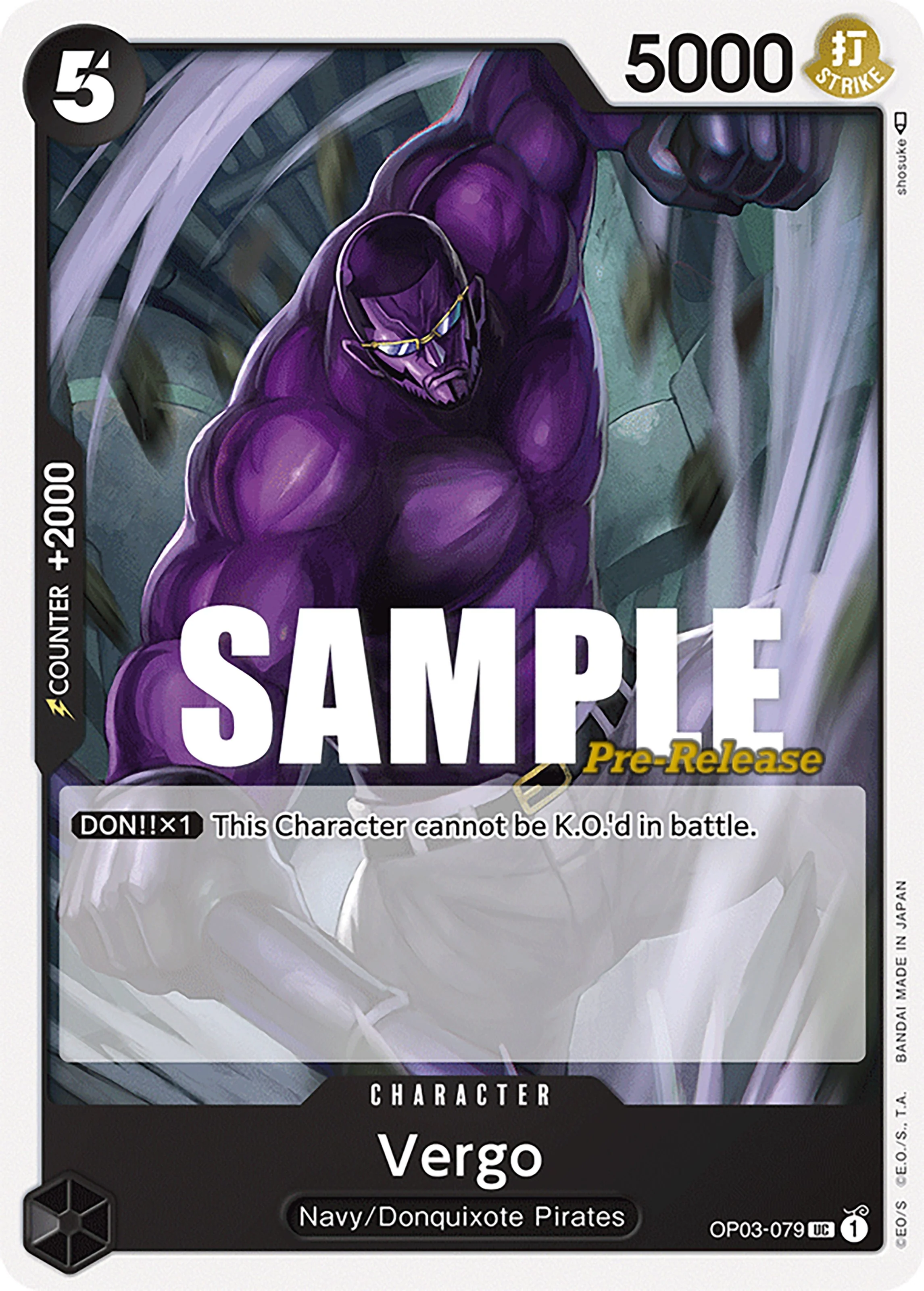 Vergo (OP03-079) (Pillars of Strength Pre-Release Cards)