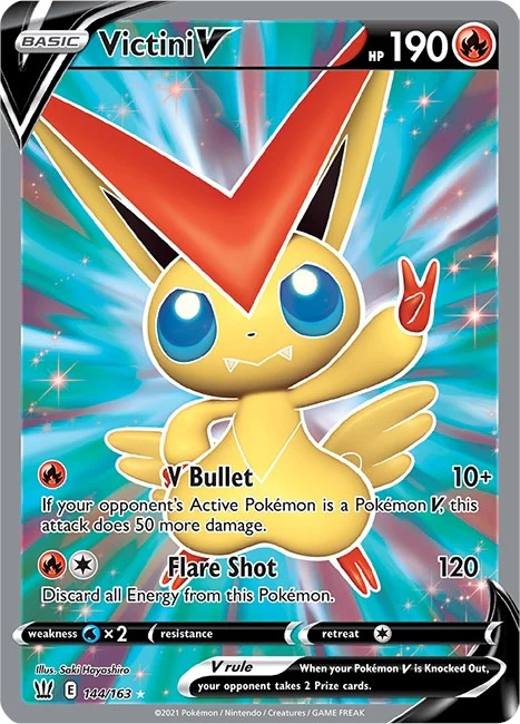Victini V (Full Art) (144/163) (SWSH05: Battle Styles)