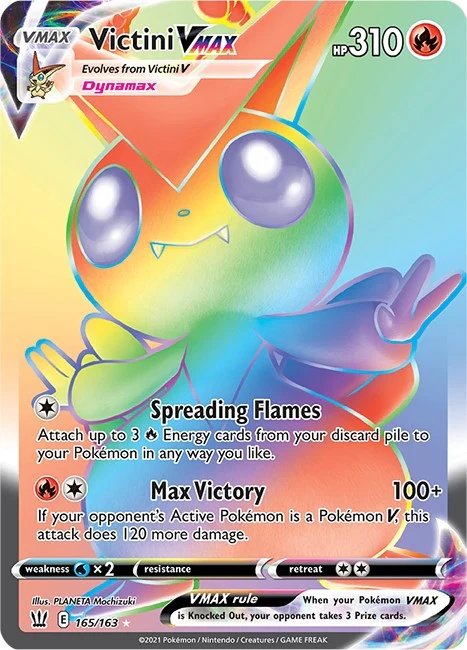 Victini VMAX (Secret) (165/163) (SWSH05: Battle Styles)