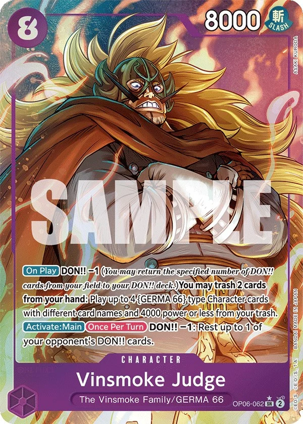 Vinsmoke Judge (Alternate Art) (OP06-062) (Wings of the Captain)