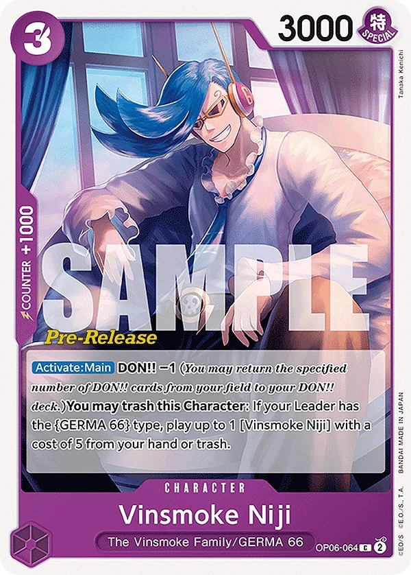 Vinsmoke Niji (064) (OP06-064) (Wings of the Captain Pre-Release Cards)