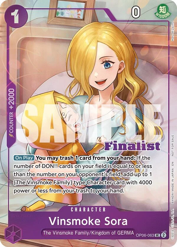 Vinsmoke Sora (CS 25-26 Finalist Card Set 2) (OP06-063) (One Piece Promotion Cards)