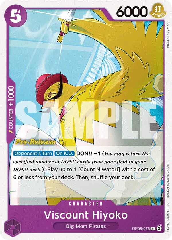 Viscount Hiyoko (OP08-073) (Two Legends Pre-Release Cards)