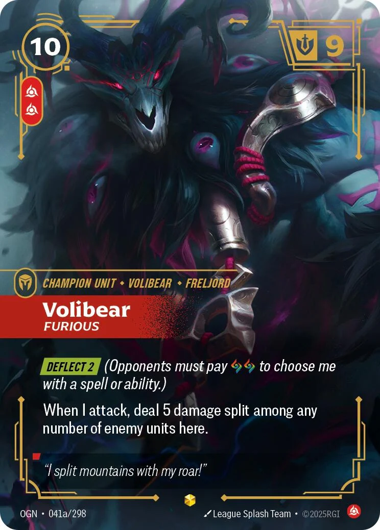 Volibear - Furious (Alternate Art) (041a/298) (Origins)