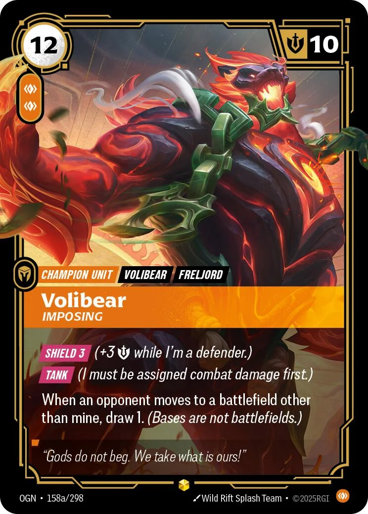 Volibear - Imposing (Alternate Art) (158a/298) (Origins)
