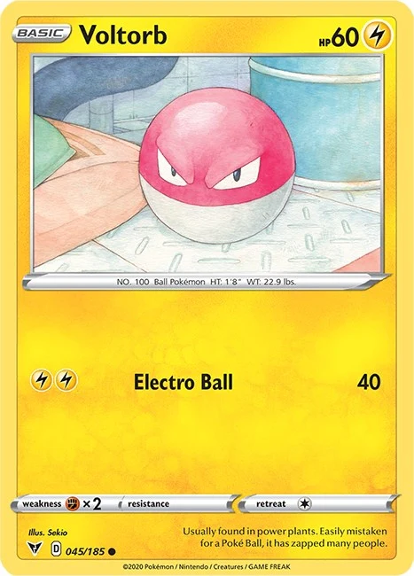 Voltorb (045/185) (SWSH04: Vivid Voltage)