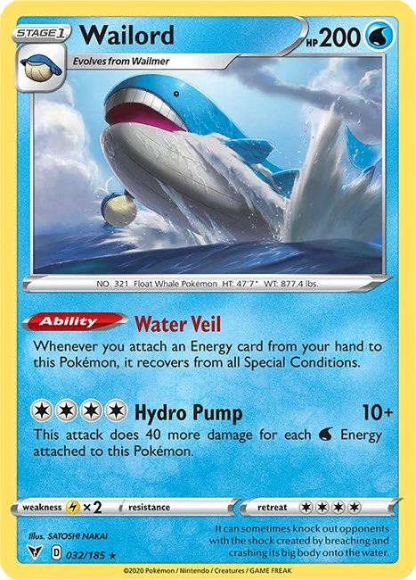 Wailord (032/185) (SWSH04: Vivid Voltage)