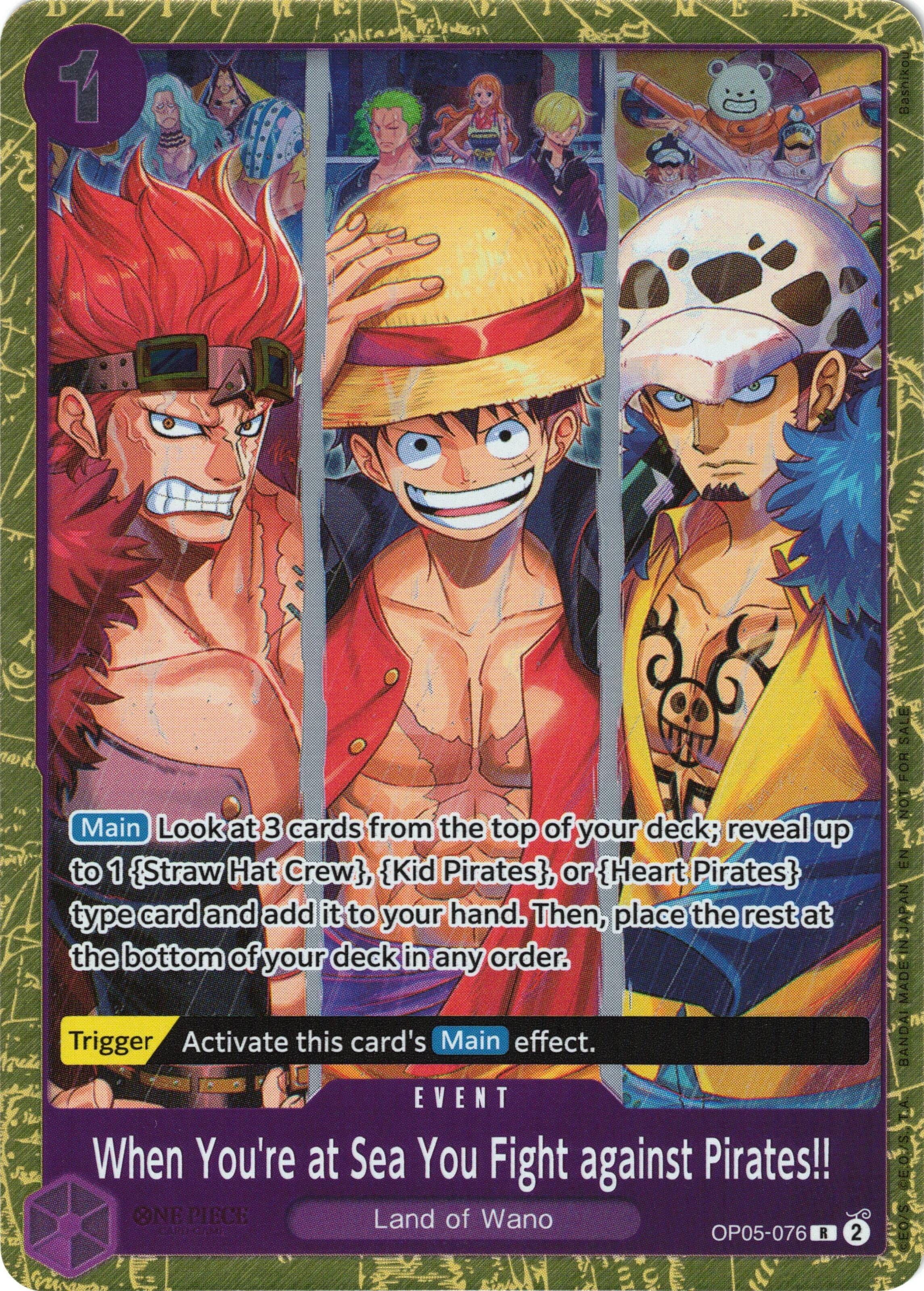 When You're at Sea You Fight against Pirates!! (2025 Pirates League Finals Textured Foil) (OP05-076) (One Piece Promotion Cards)