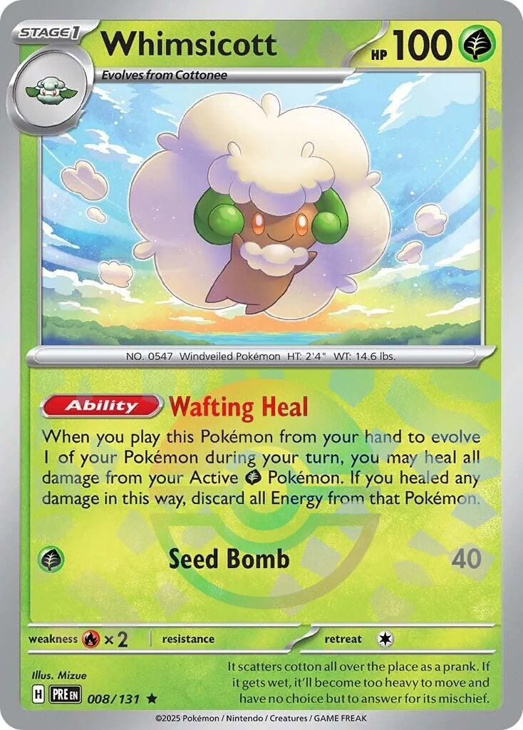 Whimsicott (Poke Ball Pattern) (008/131) (SV: Prismatic Evolutions)