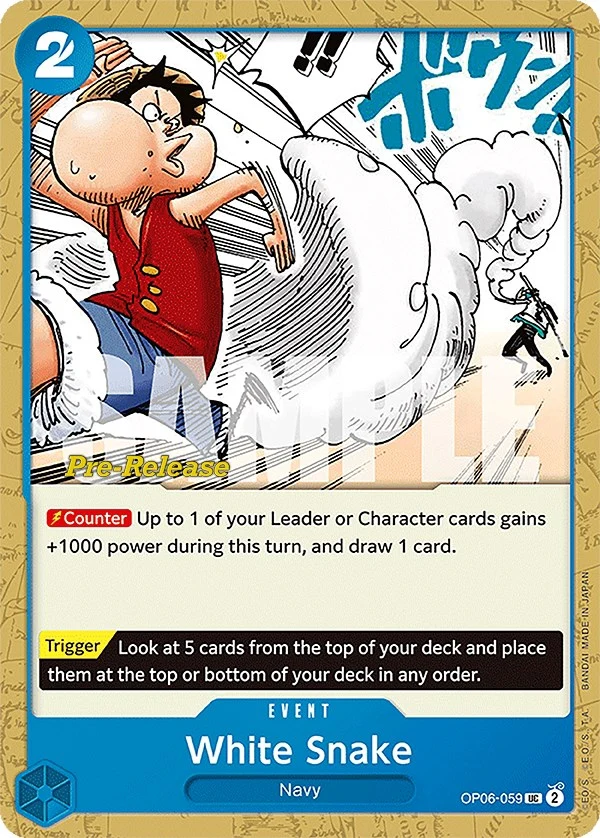 White Snake (OP06-059) (Wings of the Captain Pre-Release Cards)