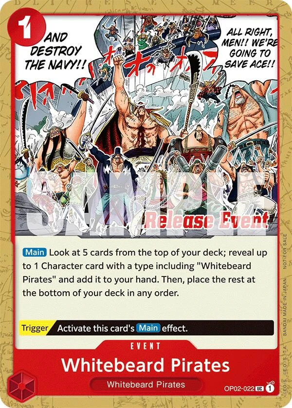 Whitebeard Pirates (ST15 - ST20 Release Event Pack) (OP02-022) (One Piece Promotion Cards)