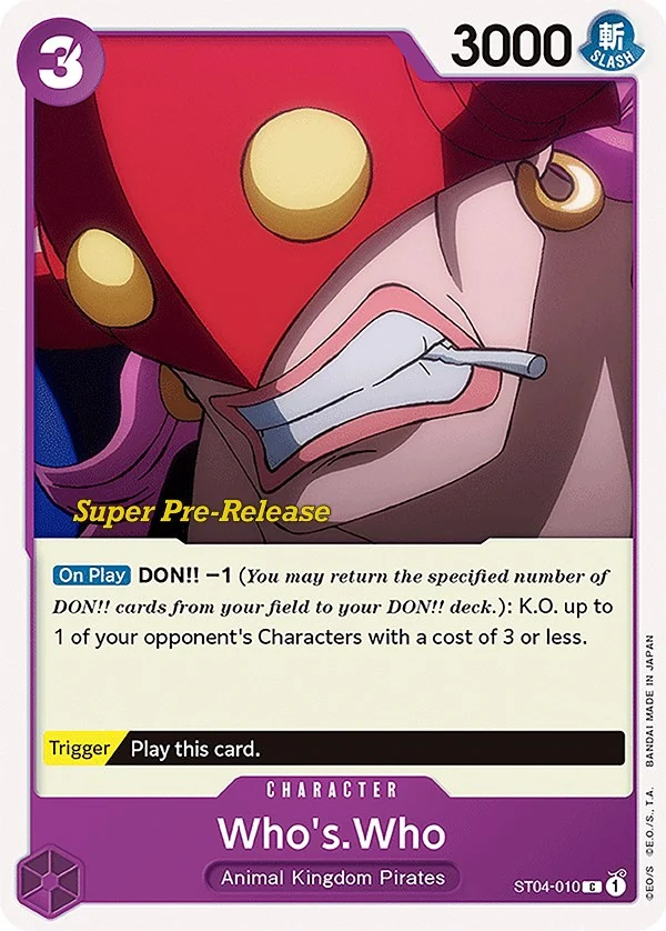 Who's.Who (ST04-010) (Super Pre-Release Starter Deck 4: Animal Kingdom Pirates)