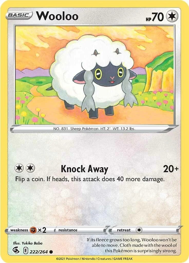 Wooloo (222) (222/264) (SWSH08: Fusion Strike)
