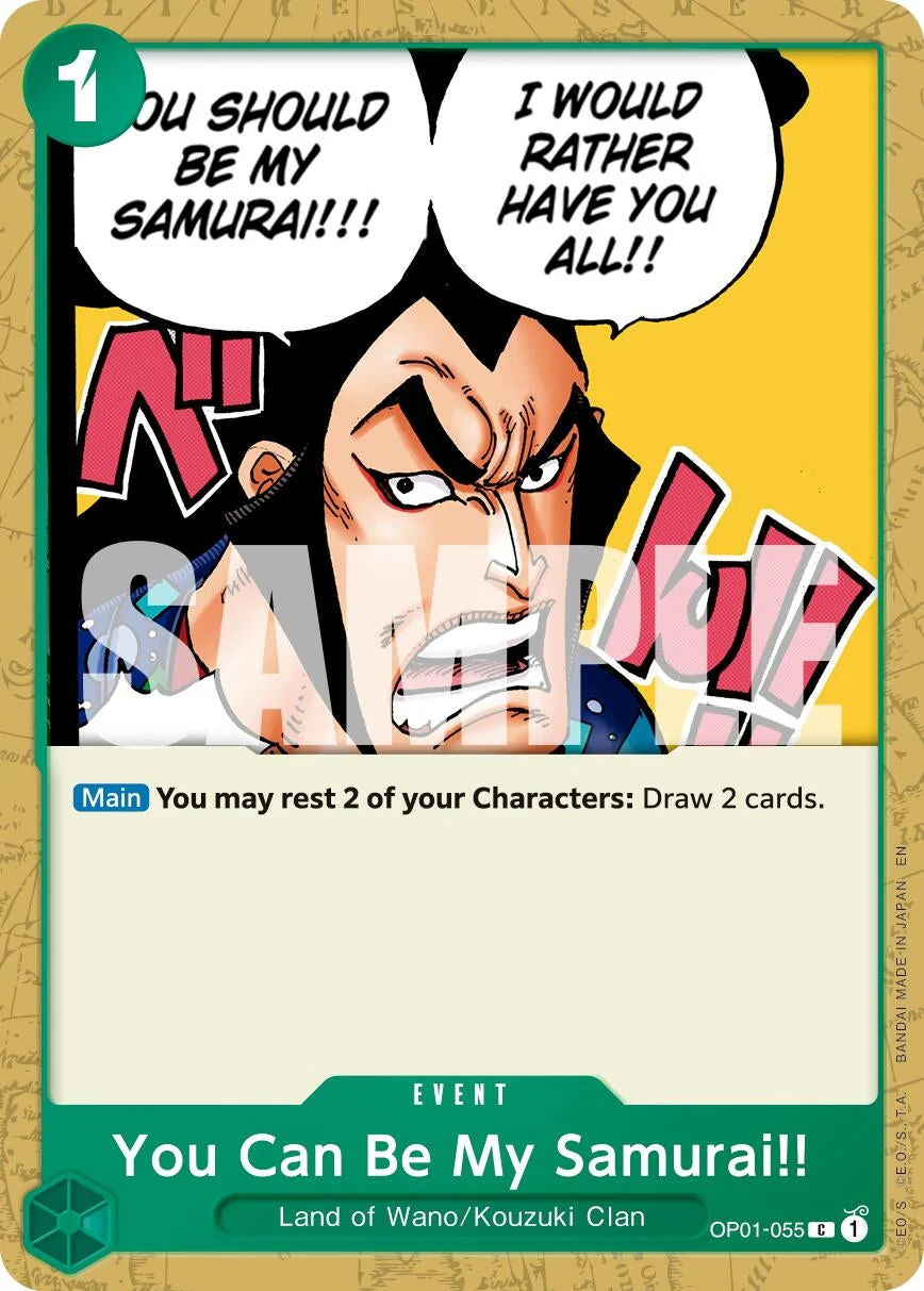 You Can Be My Samurai!! (Reprint) (OP01-055) (Premium Booster -The Best- Vol. 2)