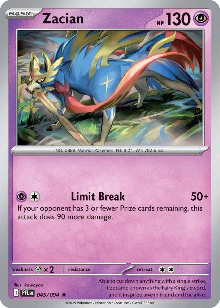 Zacian (045/094) (ME02: Phantasmal Flames)