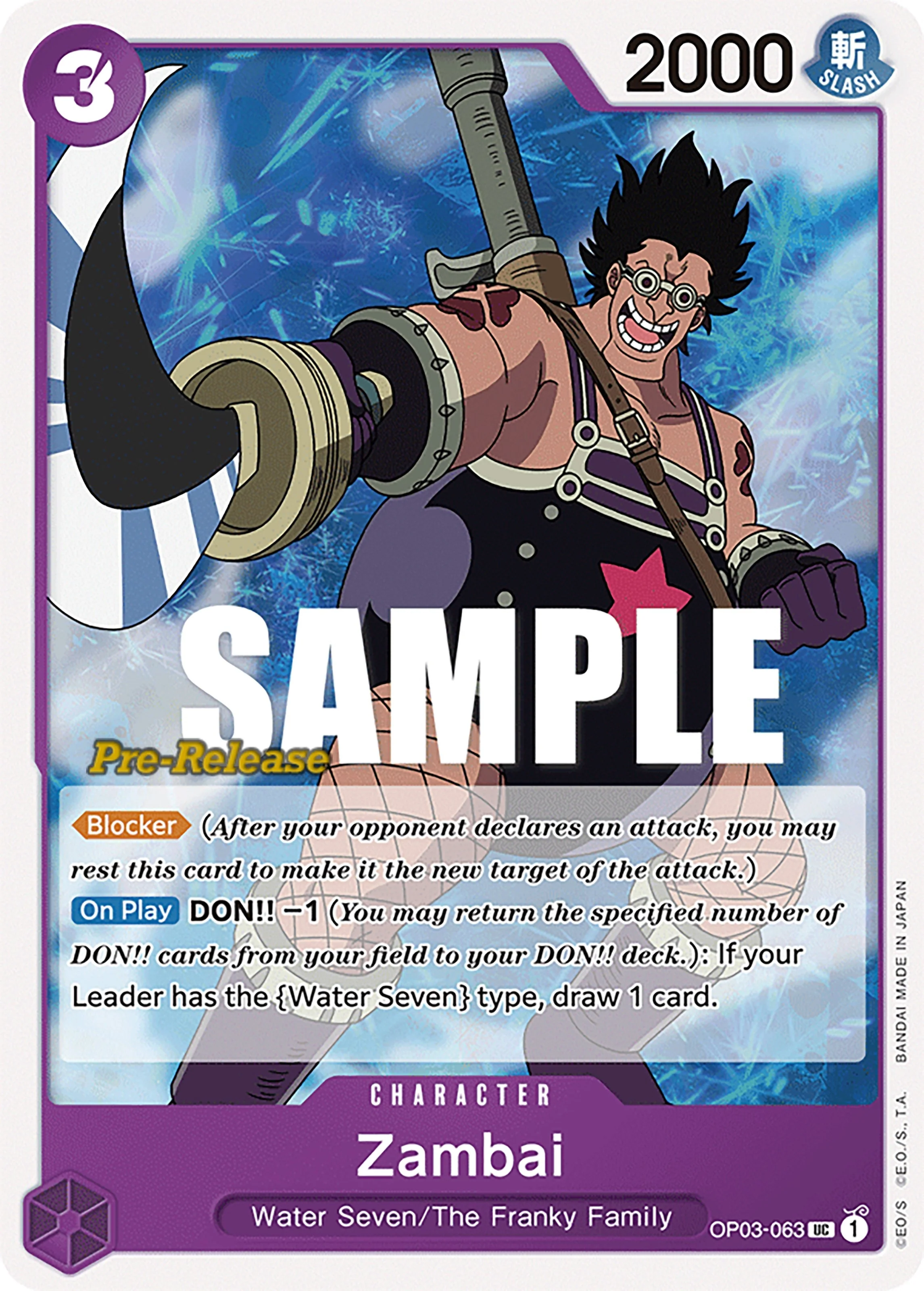 Zambai (OP03-063) (Pillars of Strength Pre-Release Cards)